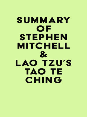 cover image of Summary of Stephen Mitchell & Lao Tzu's Tao Te Ching